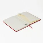 Блокнот в клетку с резинкой А5 (148x218 мм), 80 л., под кожу красный BRAUBERG "Metropolis Special", 111575