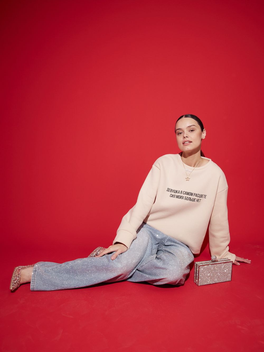 СВИТШОТ ДЕВУШКА В САМОМ РАСЦВЕТЕ PASTEL BEIGE