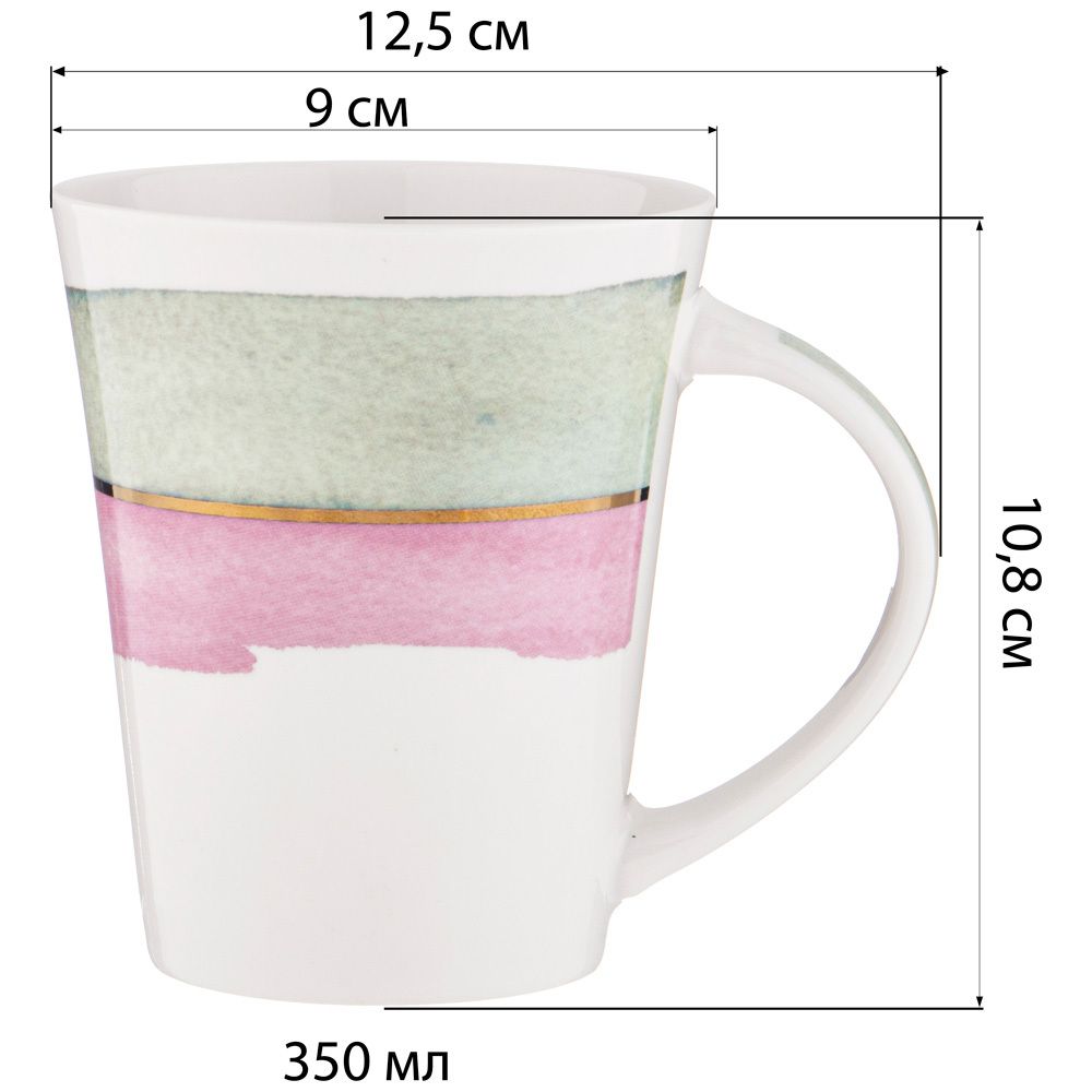 КРУЖКА LEFARD "АКВАРЕЛЬ" 350 МЛ (КОР=36)