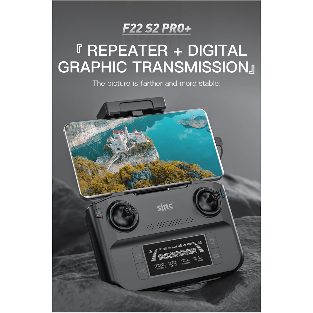 Радиоуправляемый квадрокоптер SJRC F22 S2 PRO+ 4K RTF 2.4G - SJ-F22-S2-PRO-PLUS