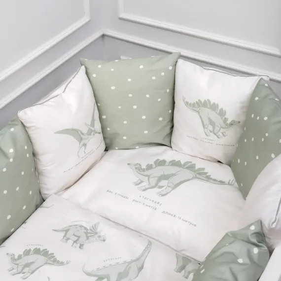 Комплект постельного белья Lollycottons Дино сафари 6 предметов