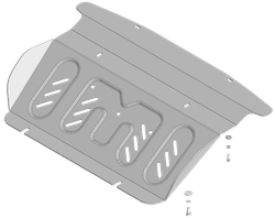 Защита алюминиевая 4 мм радиатора для JAC T8 (только с защитой двигателя) Motodor.348301