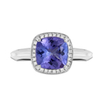 Кольцо с танзанитом и бриллиантами, R0070-37/4