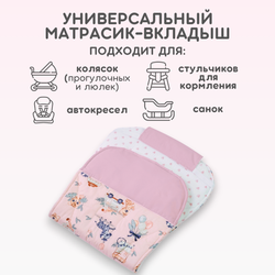 Матрас в коляску двухсторонний детский из муслина