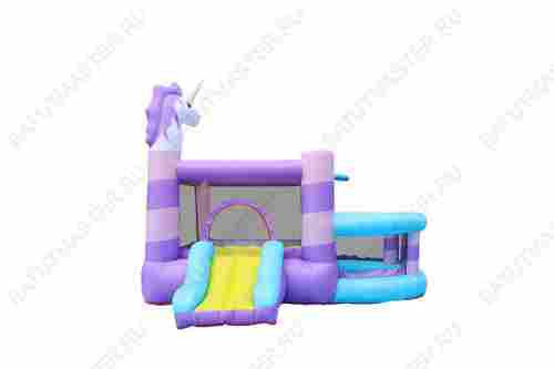 Батут для детей на дачу "Единорог" 2,95*2,7*2,4 м