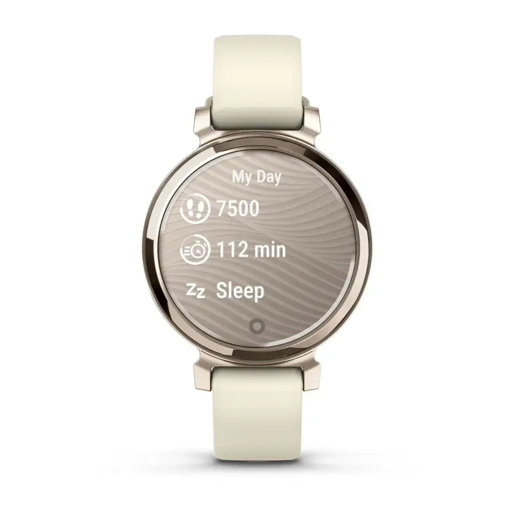 Смарт Часы Garmin Lily 2 Кремово-золотой с кокосовым силиконовым браслетом