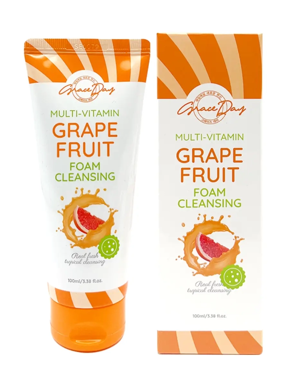 GRACE DAY - ПЕНКА ДЛЯ УМЫВАНИЯ С ЭКСТРАКТОМ ГРЕЙПФРУТА MULTI-VITAMIN GRAPEFRUIT FOAM CLEANSER, 100 МЛ