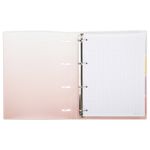 Тетрадь на кольцах БОЛЬШАЯ 305х235 мм А4, 120 л., пластик, с разделителями, BRAUBERG, Красный, 404626