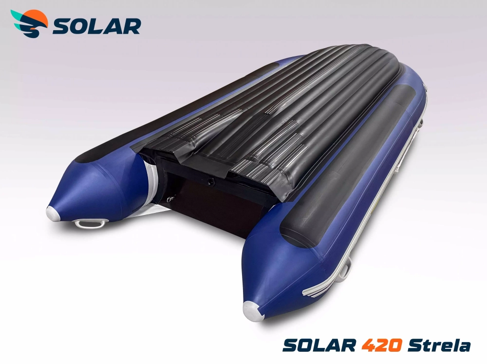 Лодка надувная моторная solar-420 strela jet tunnel