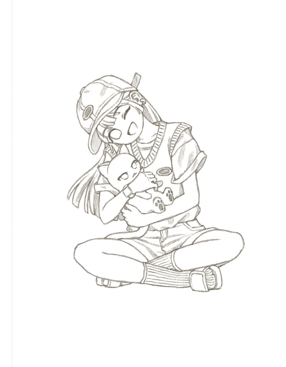 Rowon's Cat and Girl. Part 2. Coloring Book