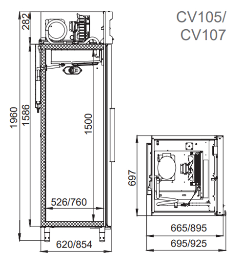 Холодильный шкаф Polair CV107-Gm