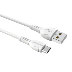 Кабель Borofone BX51 MicroUSB 2.4A  Белый 1м