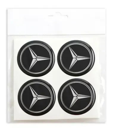 Наклейки на колпак СИЛИКОН 55мм Mercedes 4пр KOTA