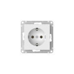 Atlas Design розетка с заземлением без шторок, 16А, мех., быстрозажим. клем., Белый