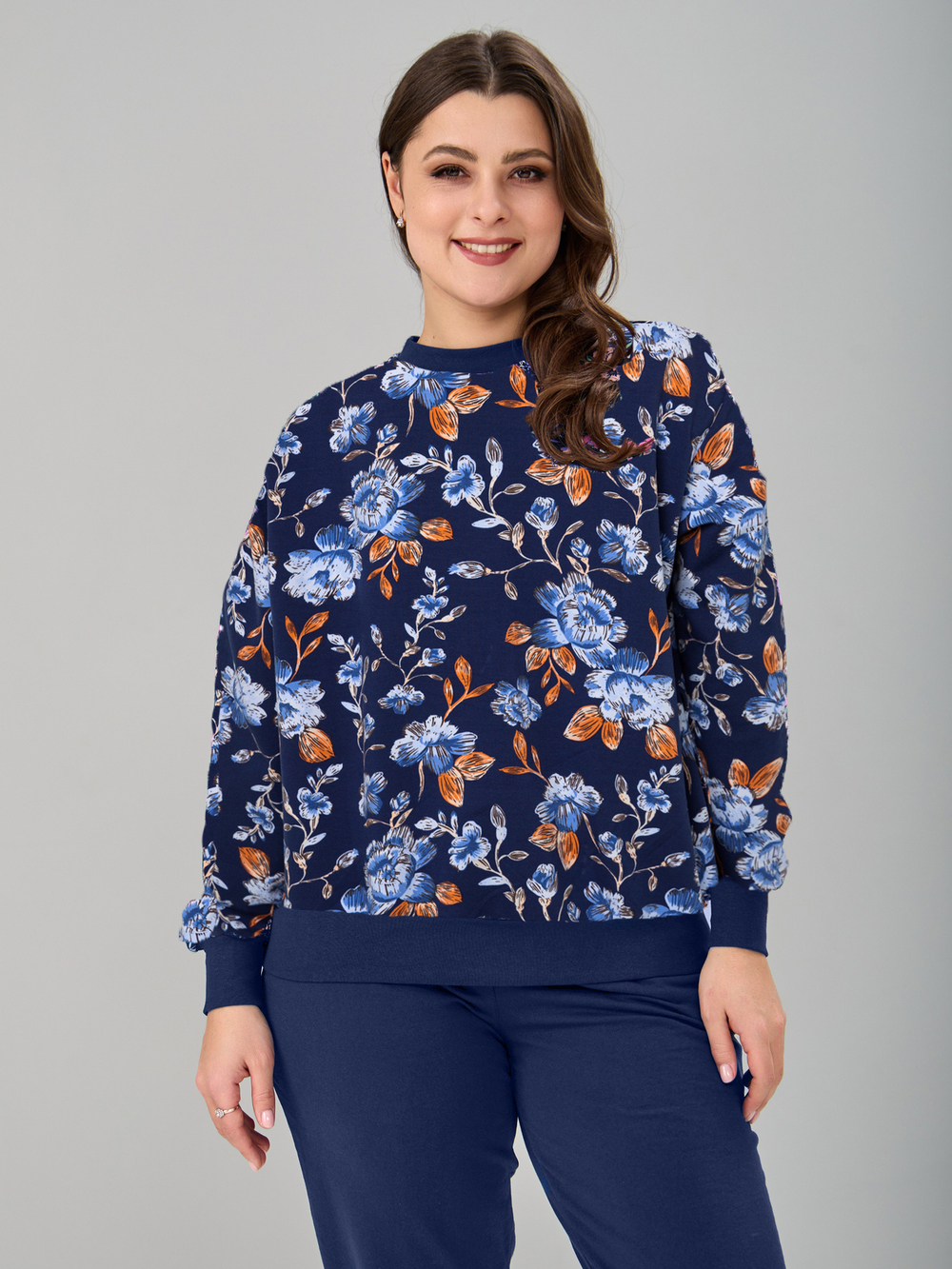 Толстовка К-390Х/синий-голубойпион