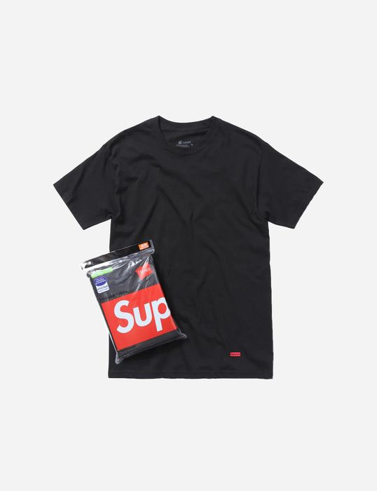 Supreme Hanes Tee Black (3 pack)