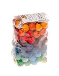 Деревянная шнуровка "Радужные бусы, диаметр 1,2 см", 120 деталей