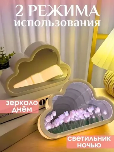 Ночник с тюльпанами облако зеркало