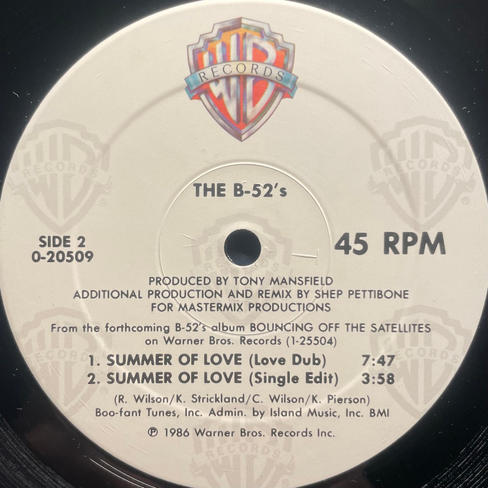 The B-52's ‎– Summer Of Love (США 1986г.) 12", 45 RPM