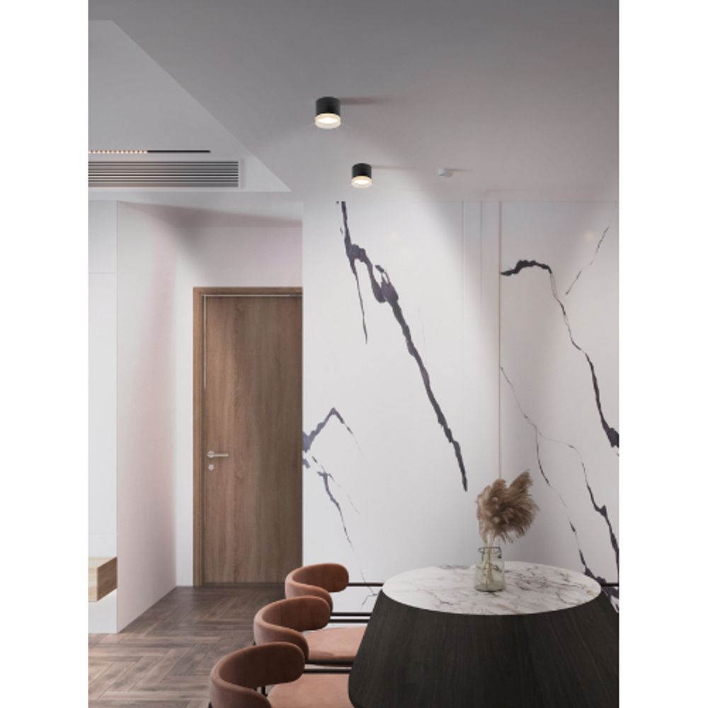 Светильник настенно-потолочный спот ЭРА OL37 BK под GX53 IP20 черный