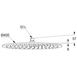 Верхний душ Kludi A-Qa круглый, плоский 400 мм Хром 6434005-00