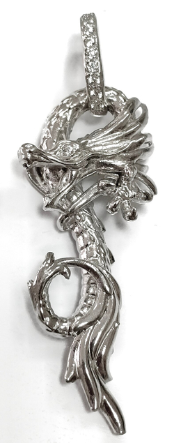 Ювелирная подвеска "Дракон", серебро, бренд