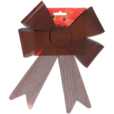 Бант на ёлку «Элегант» 23*29 см, Черный шоколад