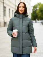 Куртка весенняя удлиненная со съемным капюшоном