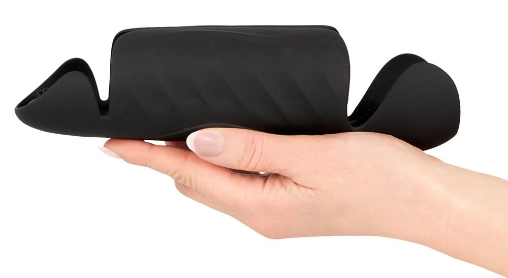 Черный вибромастурбатор с трехточечной стимуляцией Penis Trainer with 3 Point Stimulation (Цвет: черный)