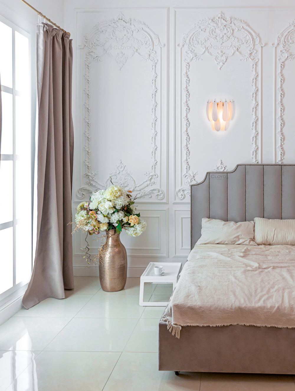 Бра Cloyd BAHAMA-A W3 / выс. 32 см - бел.керамика (арт.20179)