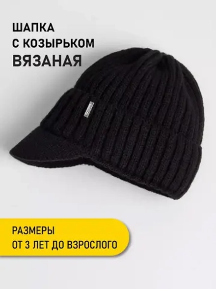 Шапка для мальчика с козырьком на осень