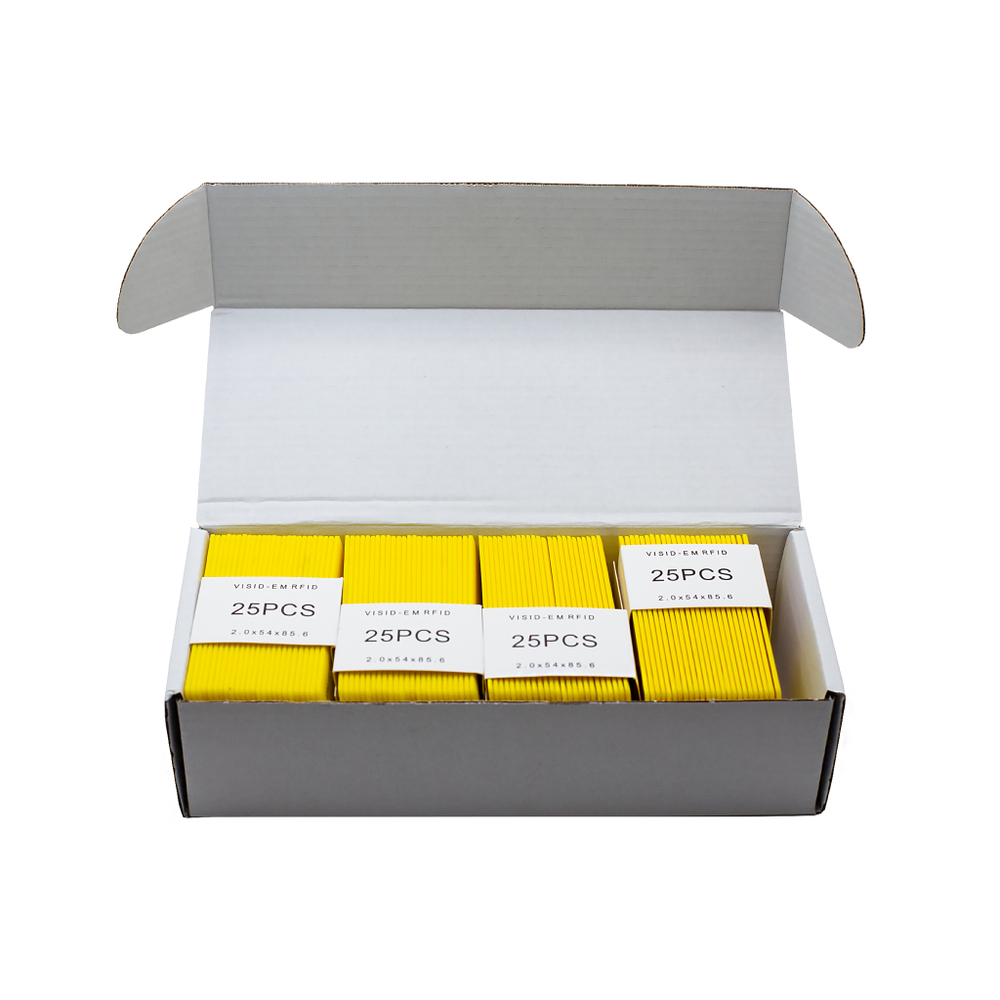 Бесконтактная цветная карта EM-Marine CLAMSHELL (YELLOW) с номером, желтого цвета