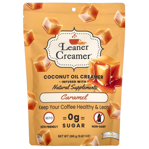 Leaner Creamer, сливки из кокосового масла, карамель, 280 г (9,87 унции)