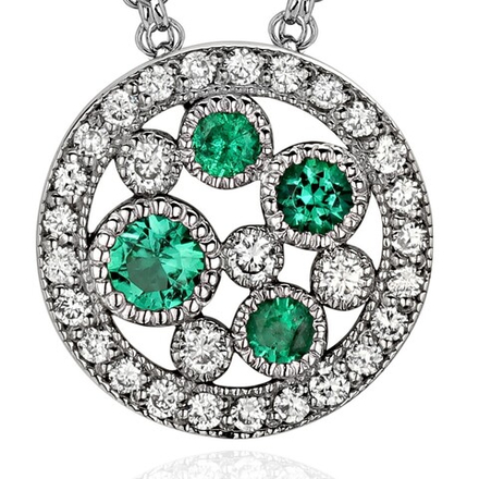 Колье-подвеска с бриллиантом  из белого золота JA-L-621985-3