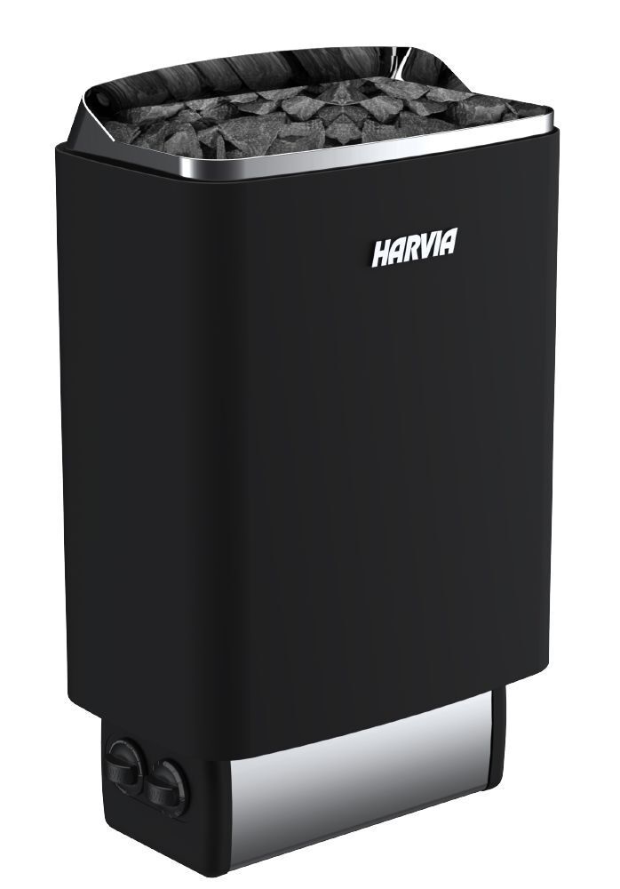 HARVIA Электрическая печь Top Steel HM450400BX M45 4,5 kW black со встроенным пультом