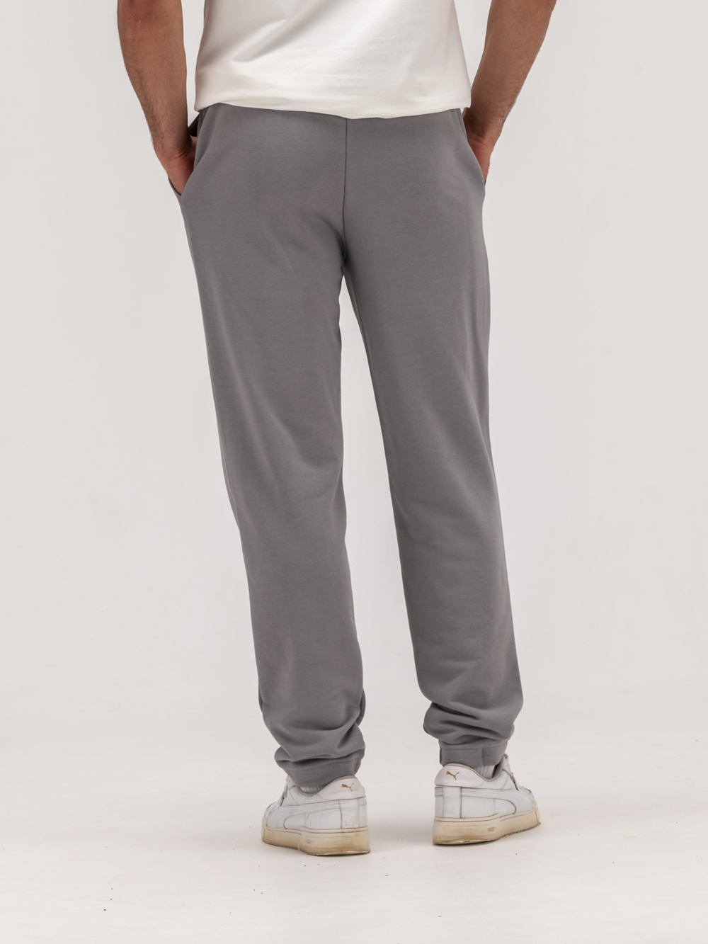 Брюки спортивные прямые теплые. Грей