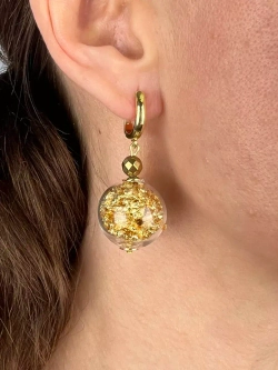 Серьги женские бижутерия из муранского стекла подвески