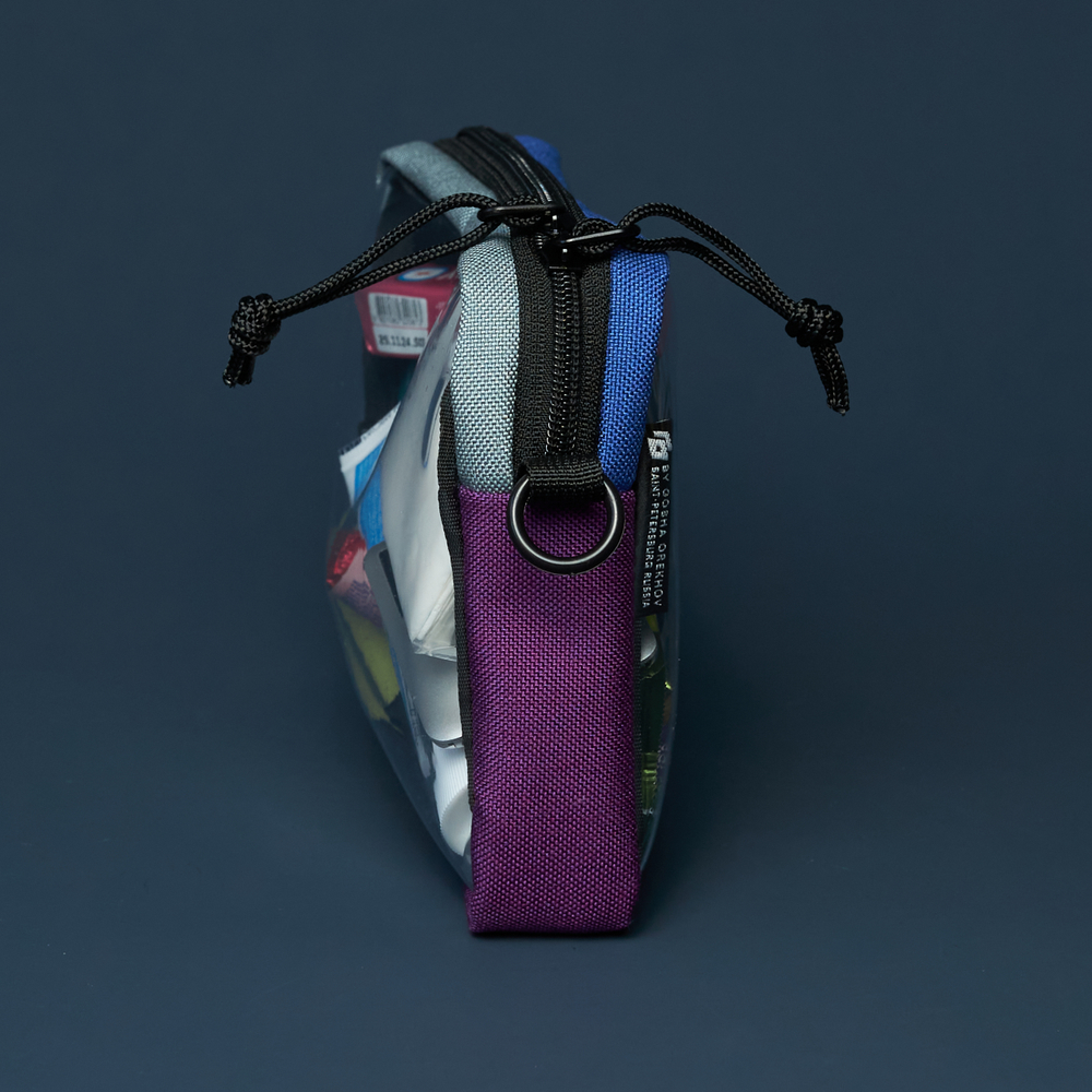 Transparent Case GO box фиолетовый/королевский синий/светло-серый