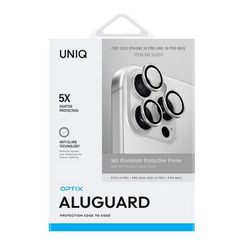 Защитное стекло для камеры Uniq OPTIX AluGuard для iPhone 16 Pro/16 Pro Max (IP6.3P-6.9P(2024)-ALENSSIL) Silver