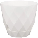 Горшок для цветов Laurel D220 мм, 4.5 л с поддоном (белый)