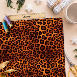 Ткань премиум дюспо принт леопардовый