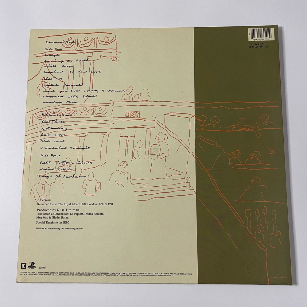 Винтажная виниловая пластинка LP Eric Clapton 24 Nights (Германия 1991)