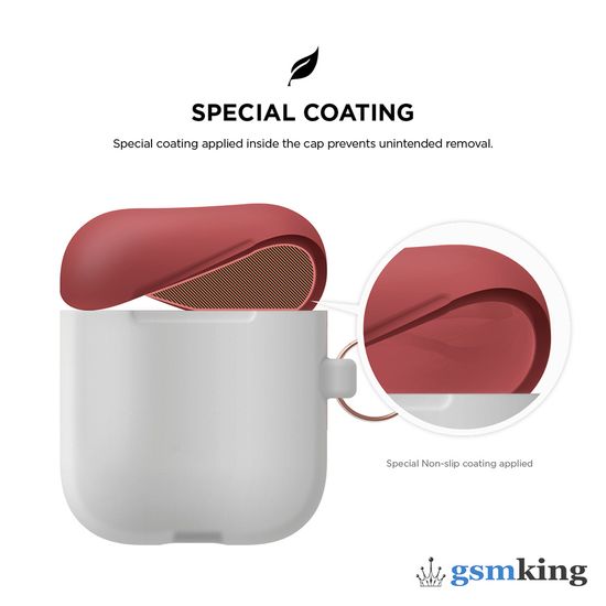 Duo Hang Case for AirPods 1/2 [Body - Nightglow Blue, Top - Italian Rose, Coral Blue]