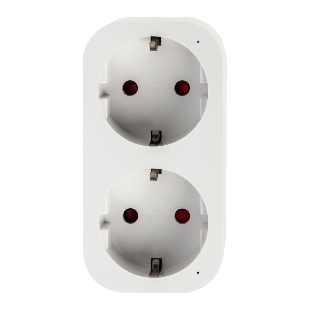 USH-A102 2G-WF WHITE Умный сетевой разветвитель Wi-Fi. 2 гнезда.16A. До 3680Вт. Голосовое управление+приложение UnielSmart. TM Uniel