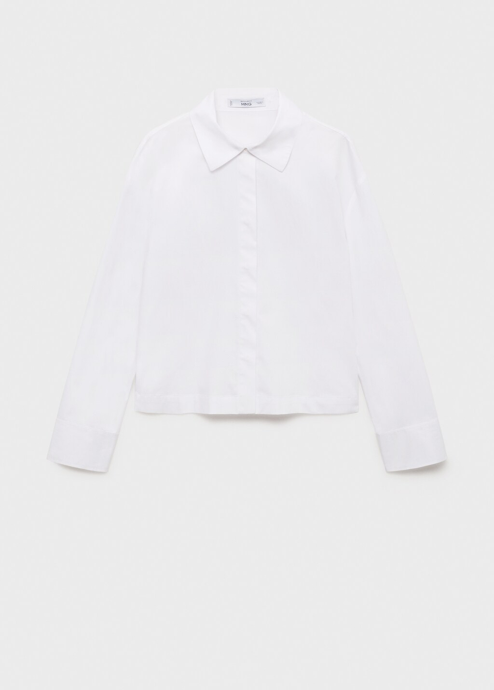 Укороченная рубашка из поплина