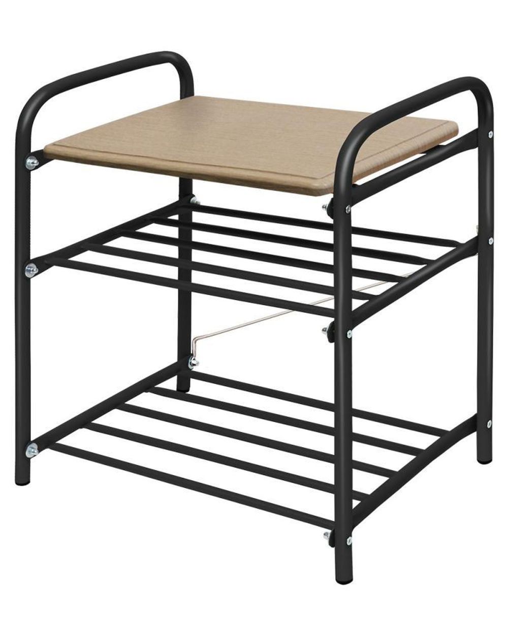 Банкетка в прихожую Б2 3-х ярусная на металлокаркасе, Ника