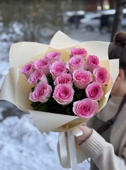 Букет из 15 роз Мандала 60см