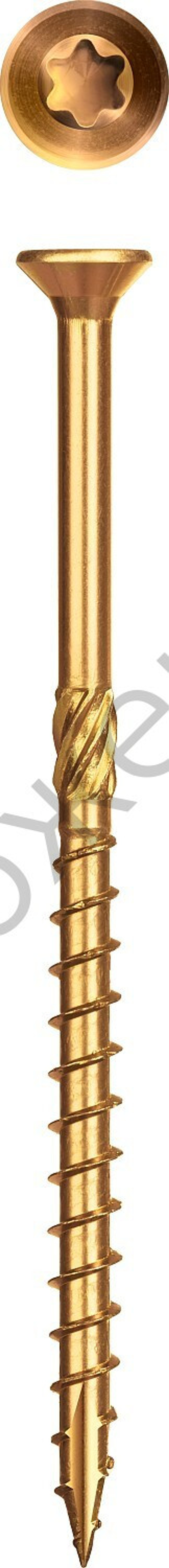 ЗУБР КС-П 50 х 5.0 мм, TX25, потай, конструкционный саморез, желтый цинк, 170 шт (30041-50-050)