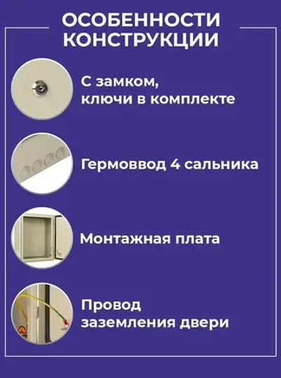 Щит распределительный навесной уличный с монтажной панелью ЩМП - 06 IP65 500х400х170 металлический