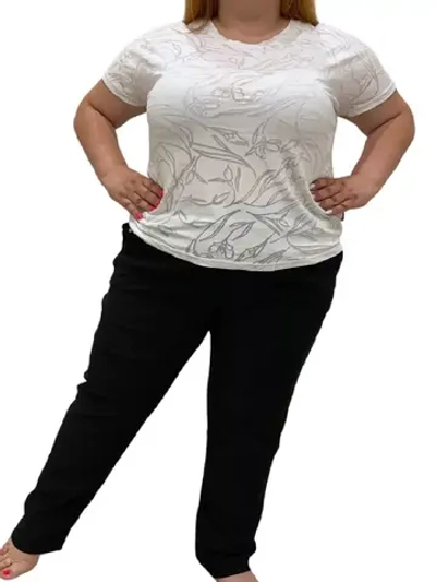 Брюки джеггинсы прямые больших размеров